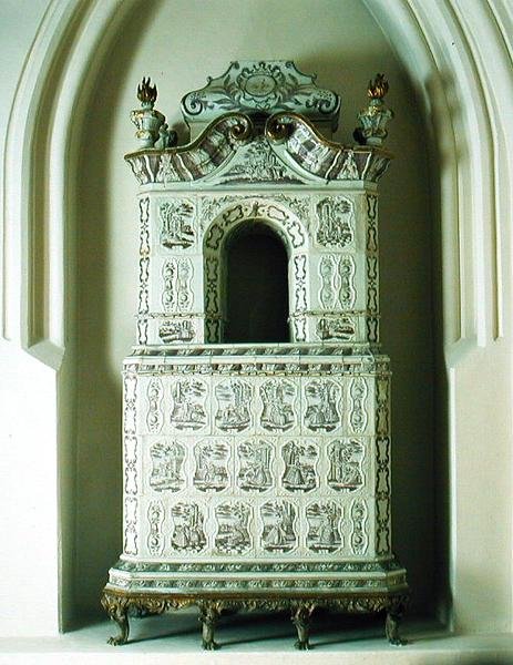Fogão, c.1760 (azulejos vitrificados com chumbo e ouro) de Gdansk School