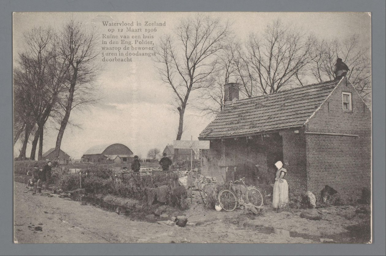 Inundação na Zeeland em 12 de Março de 1906 de Gebroeders van Straaten