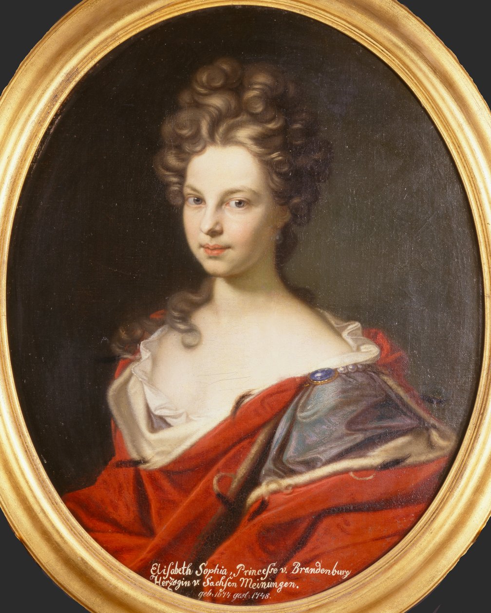 Margravine Elisabeth Sophie de Brandemburgo 1674-1748, Duquesa de Courland, 1691. de Gedeon Romandon
