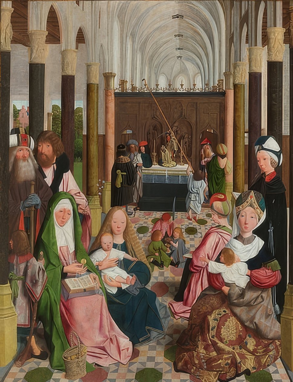 O santo parentesco. Por volta de 1495 de Geertgen Tot sint Jans