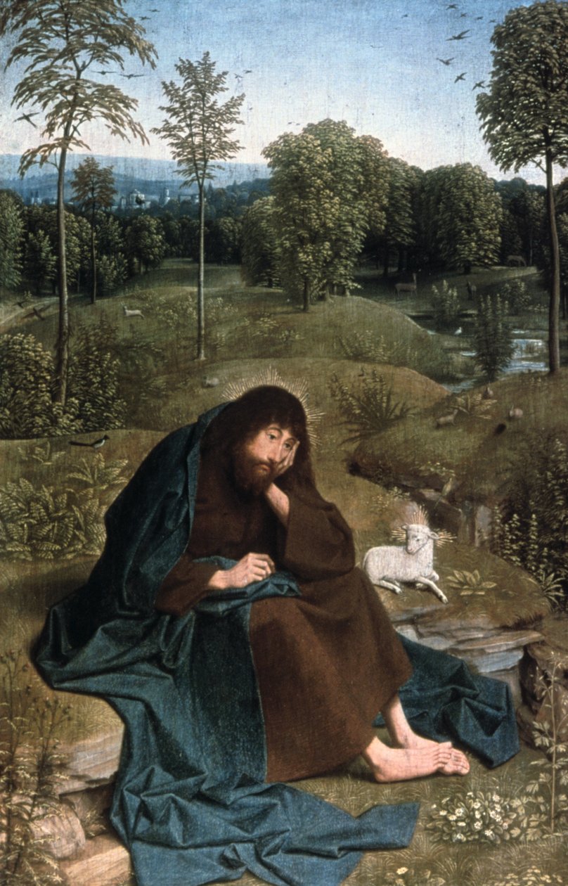 João Batista no Deserto, 1490-1495 de Geertgen Tot sint Jans