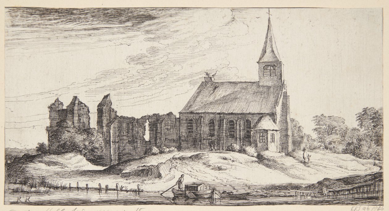 Vista para a igreja no castelo de Geertruyt Roghman