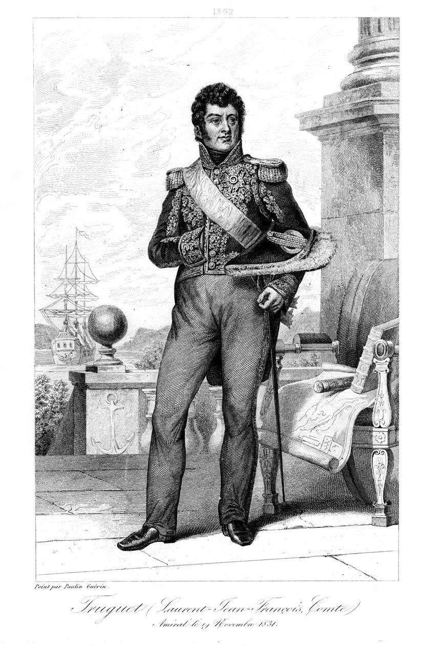 Laurent Jean Francois Truguet 1765-1831, almirante francês, 1839. de Geille