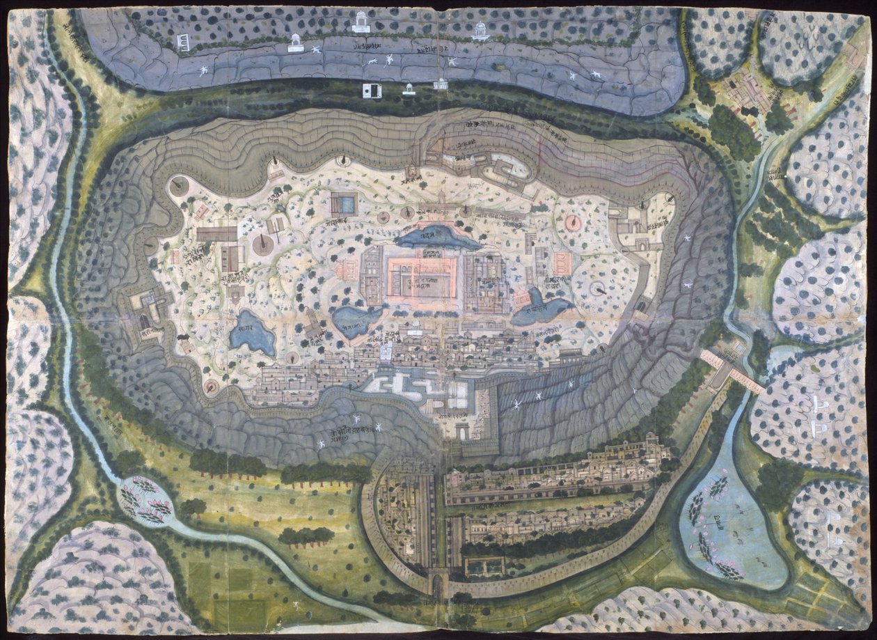 Cidade Fortificada de Ranthambhor, ca. 1810-18. de Generation of Bagta