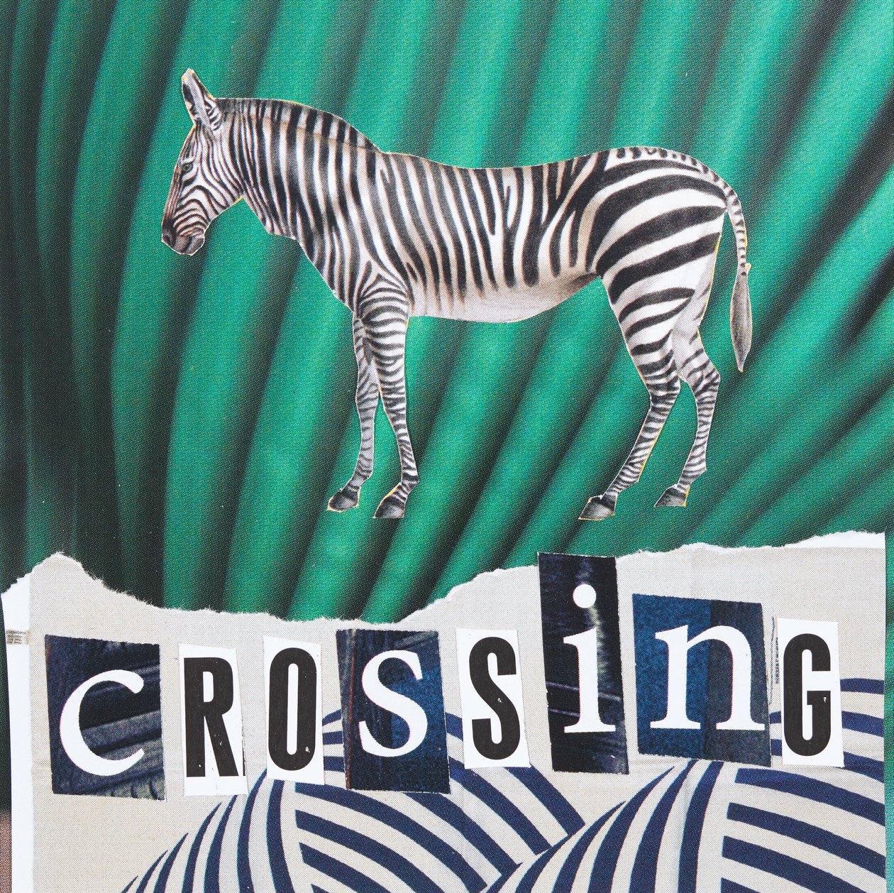 Cruzamento de zebras, 2019 (colagem) de Genevieve French