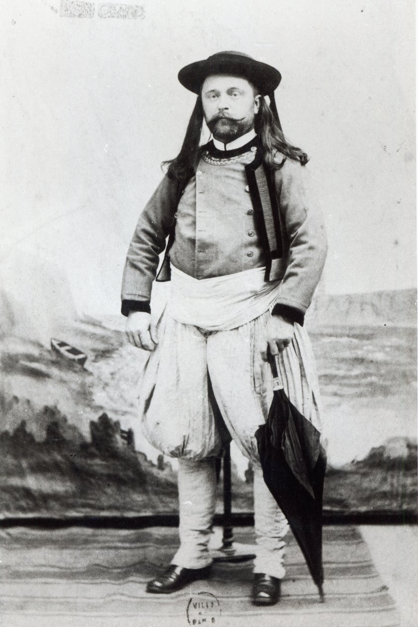 Emile Zola (1840-1902), fotografado em Quimper (foto bw) de Genot