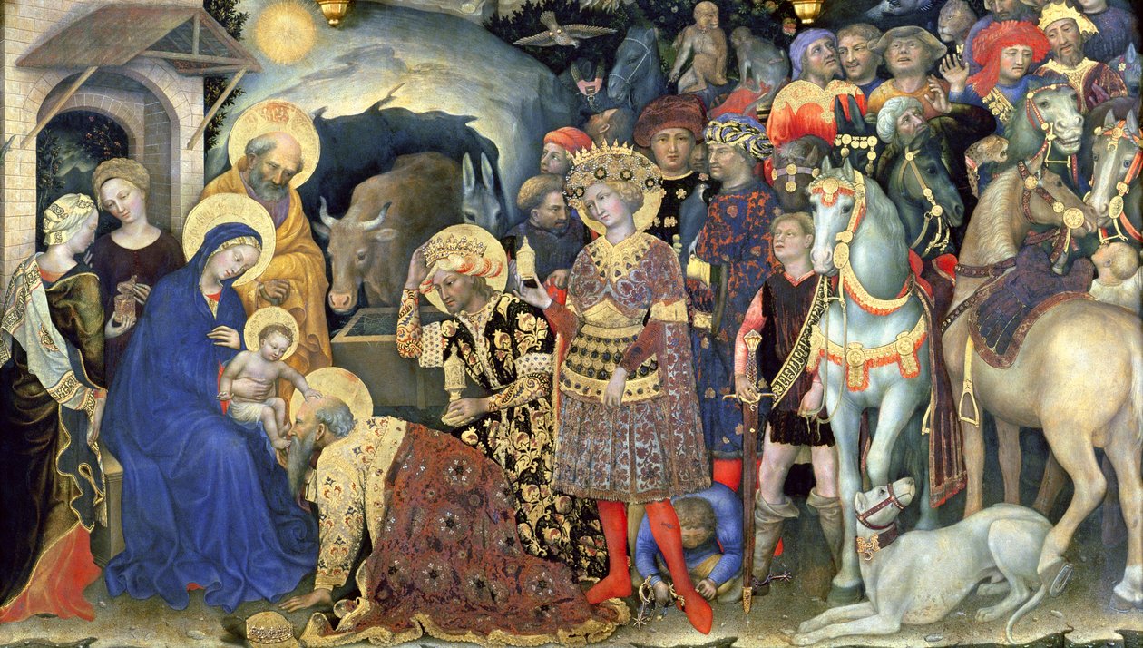 Adoração dos Magos, 1423 (têmpera no painel) de Gentile da Fabriano