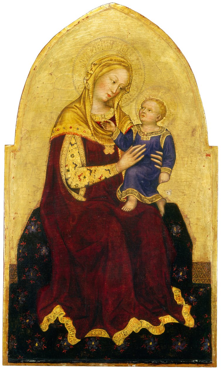 Madonna e Child Enthroned, c.1420 (tempera no painel) de Gentile da Fabriano