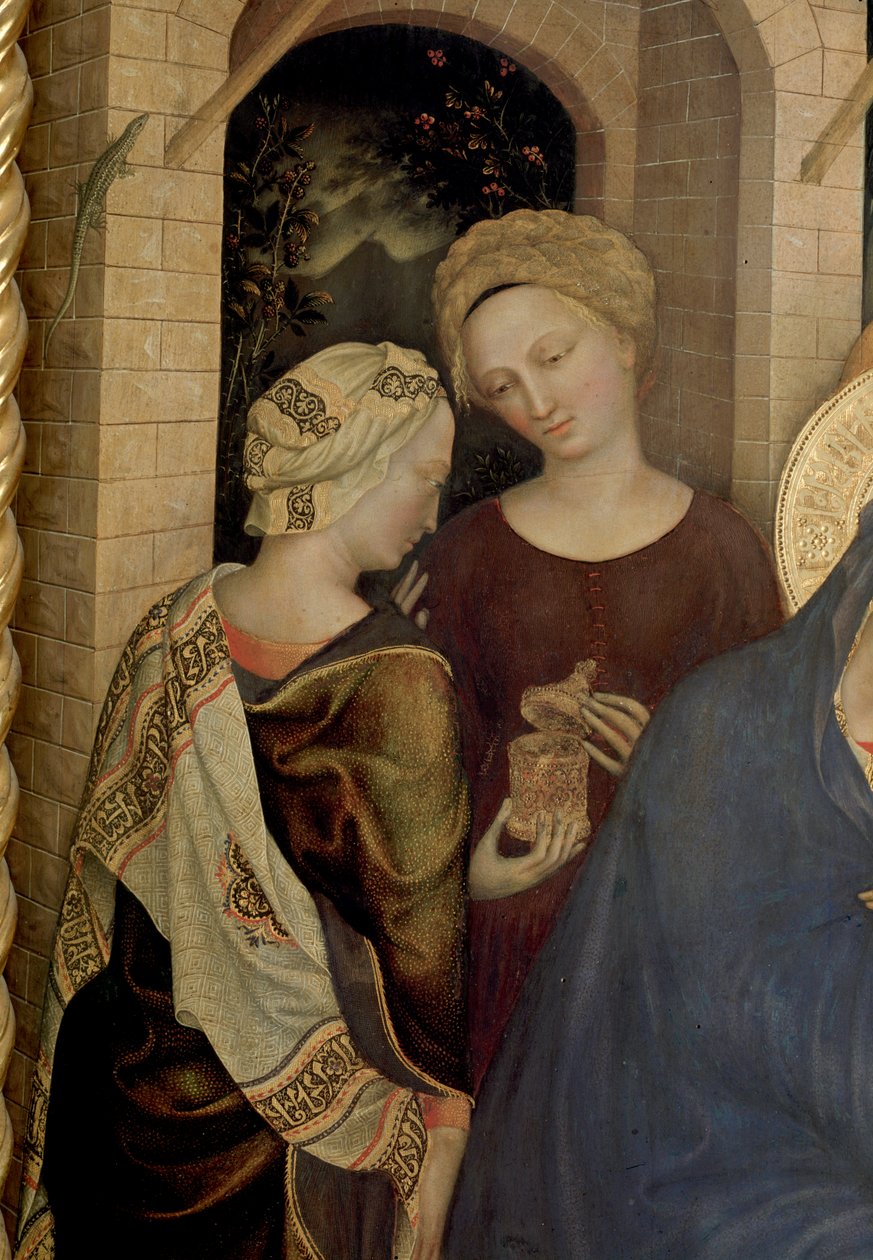Adoração dos Magos. Detalhe (Pintura de Gentile da Fabriano
