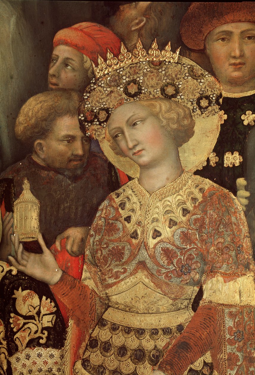 Adoração dos Magos. Detalhe (pintura de Gentile da Fabriano
