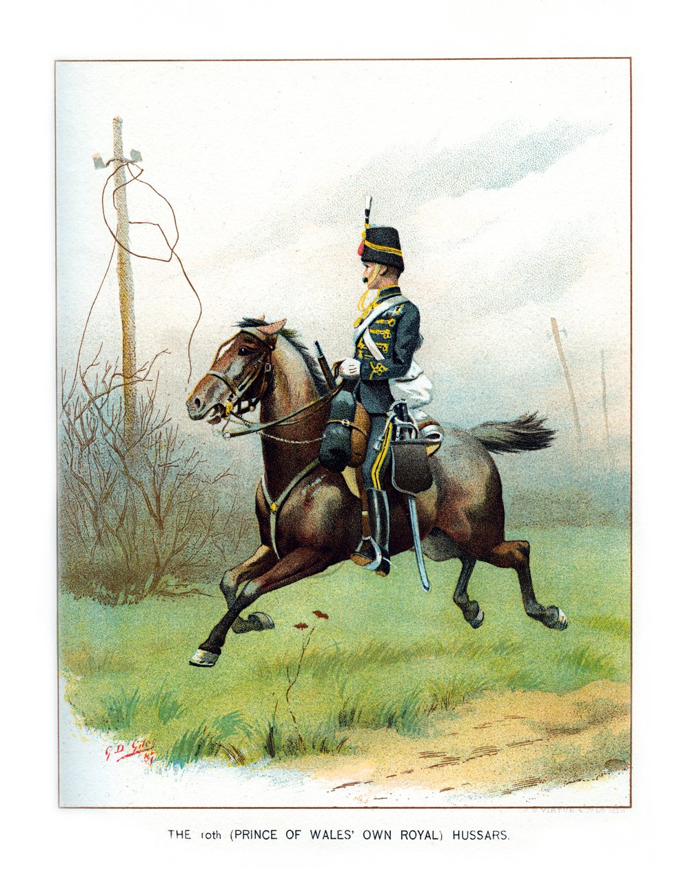 O 10o príncipe de Gales possui hussardos reais, c1890. de Geoffrey Douglas Giles