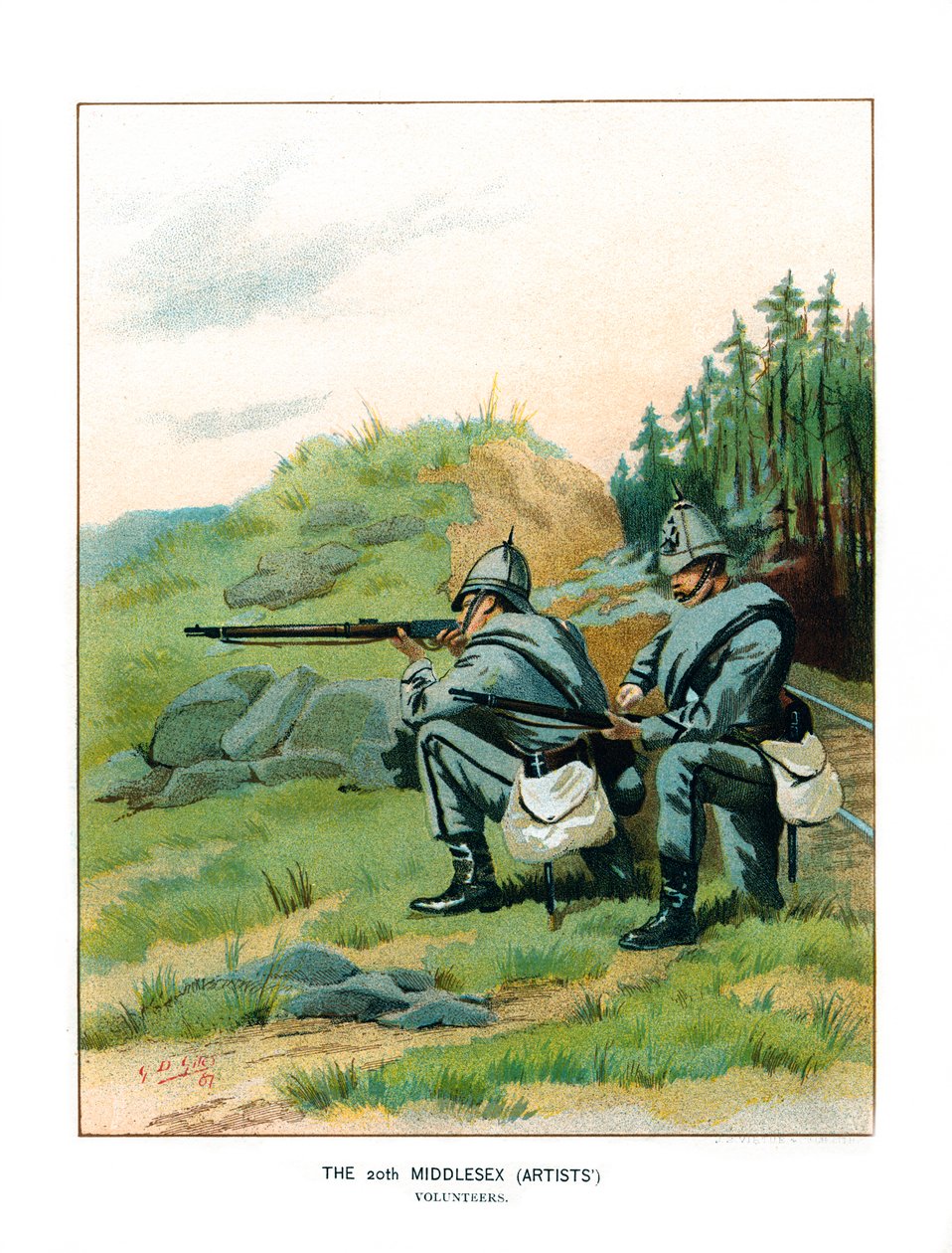 Os 20os artistas de Middlesex, c1890. de Geoffrey Douglas Giles