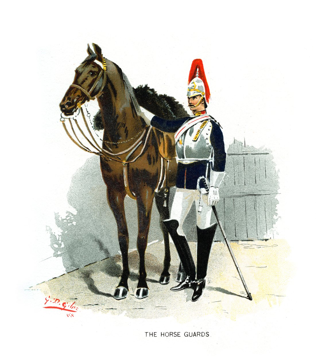 Os guardas de cavalo, c1890. de Geoffrey Douglas Giles