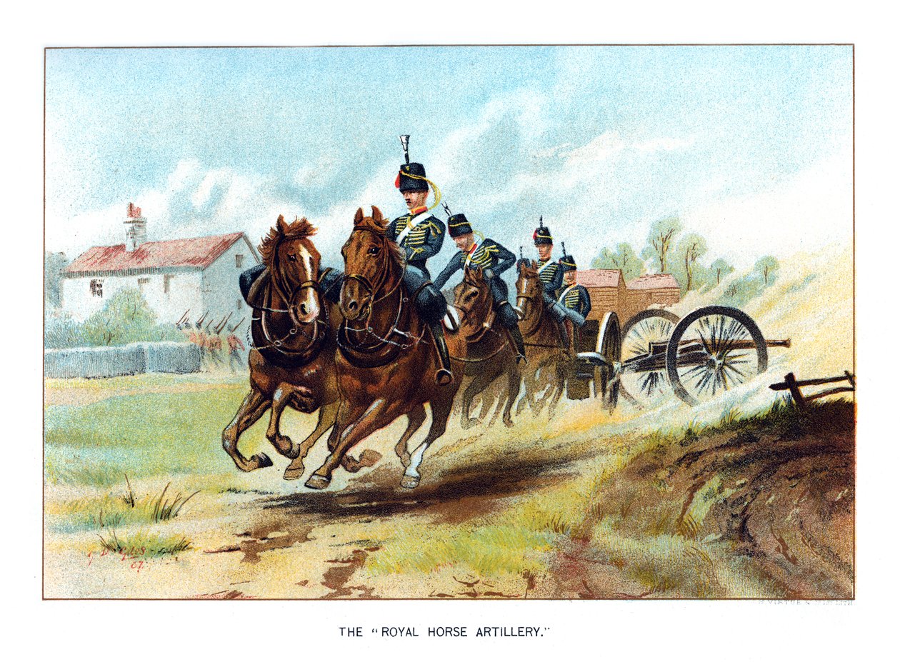 A Artilharia Real do Cavalo, c1890. de Geoffrey Douglas Giles