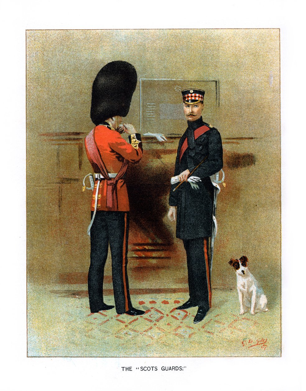 Os guardas escoceses, c1890. de Geoffrey Douglas Giles