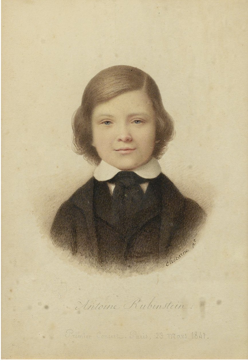 Anton Rubinstein 1829-1894, com a idade de 12 anos, 1841 de Geoffroy Alphonse Chocarne