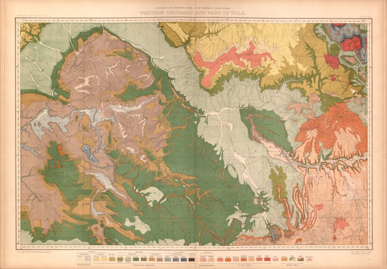 Atlas geológico e geográfico do Colorado e porções do território adjacente, de Geological And Geographical Survey Of The Territories