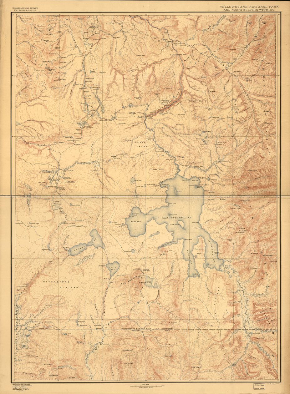 Parque Nacional de Yellowstone e noroeste do Wyoming. de Geological Survey