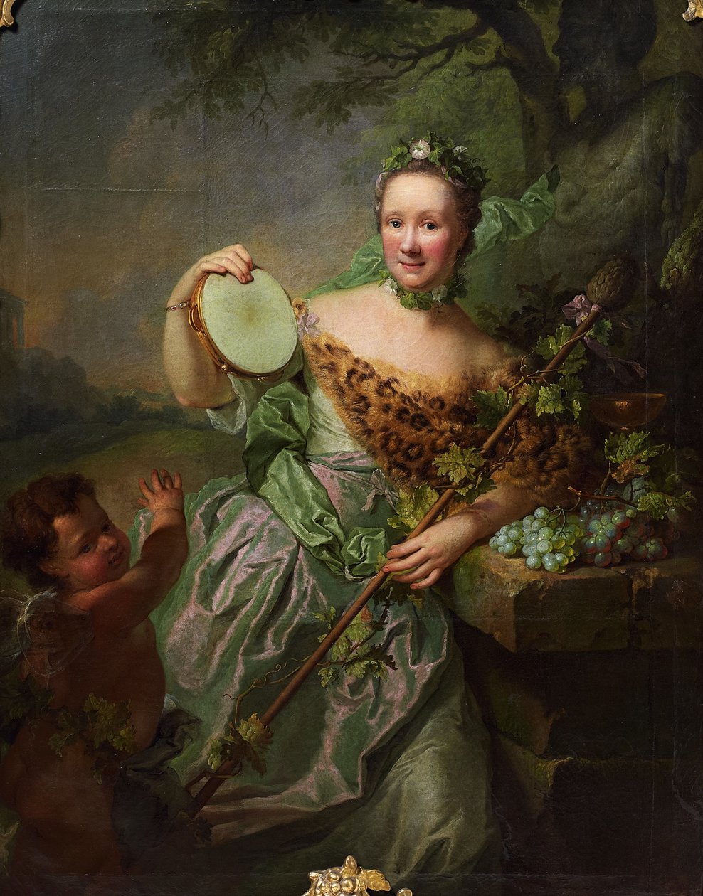Retrato de Anna Regina von Olthoff como Bachhantin de Georg David Matthieu