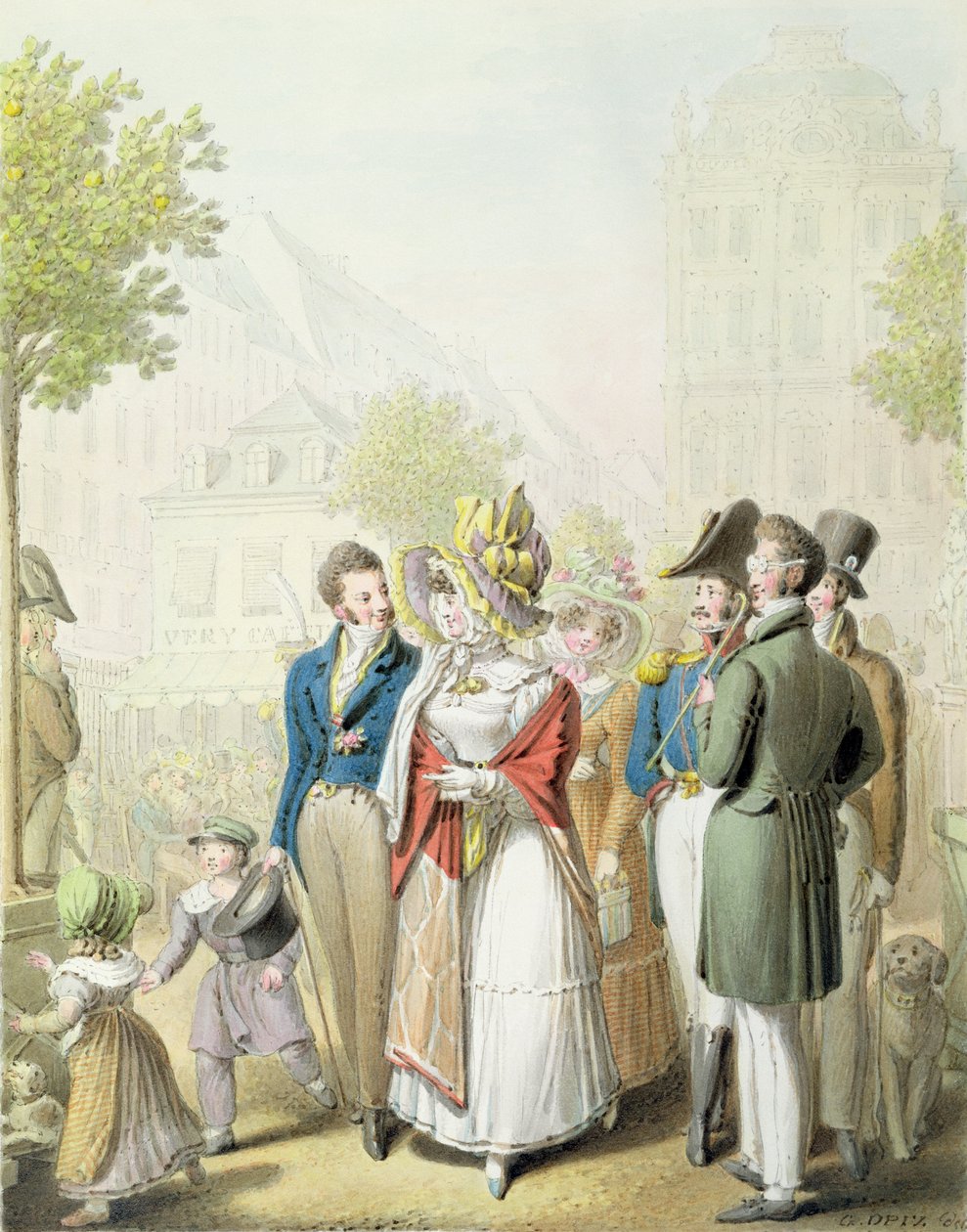 O Jardim das Tulherias, do &39;Tableau de Paris&39; de Georg Emanuel Opitz