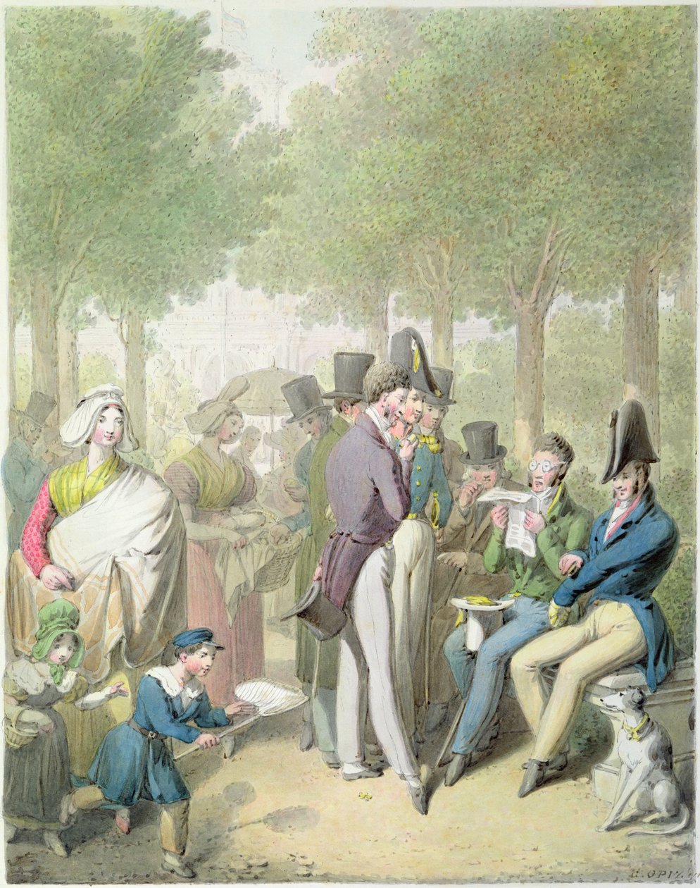 O Jardim das Tulherias, do &39;Tableau de Paris&39; de Georg Emanuel Opitz