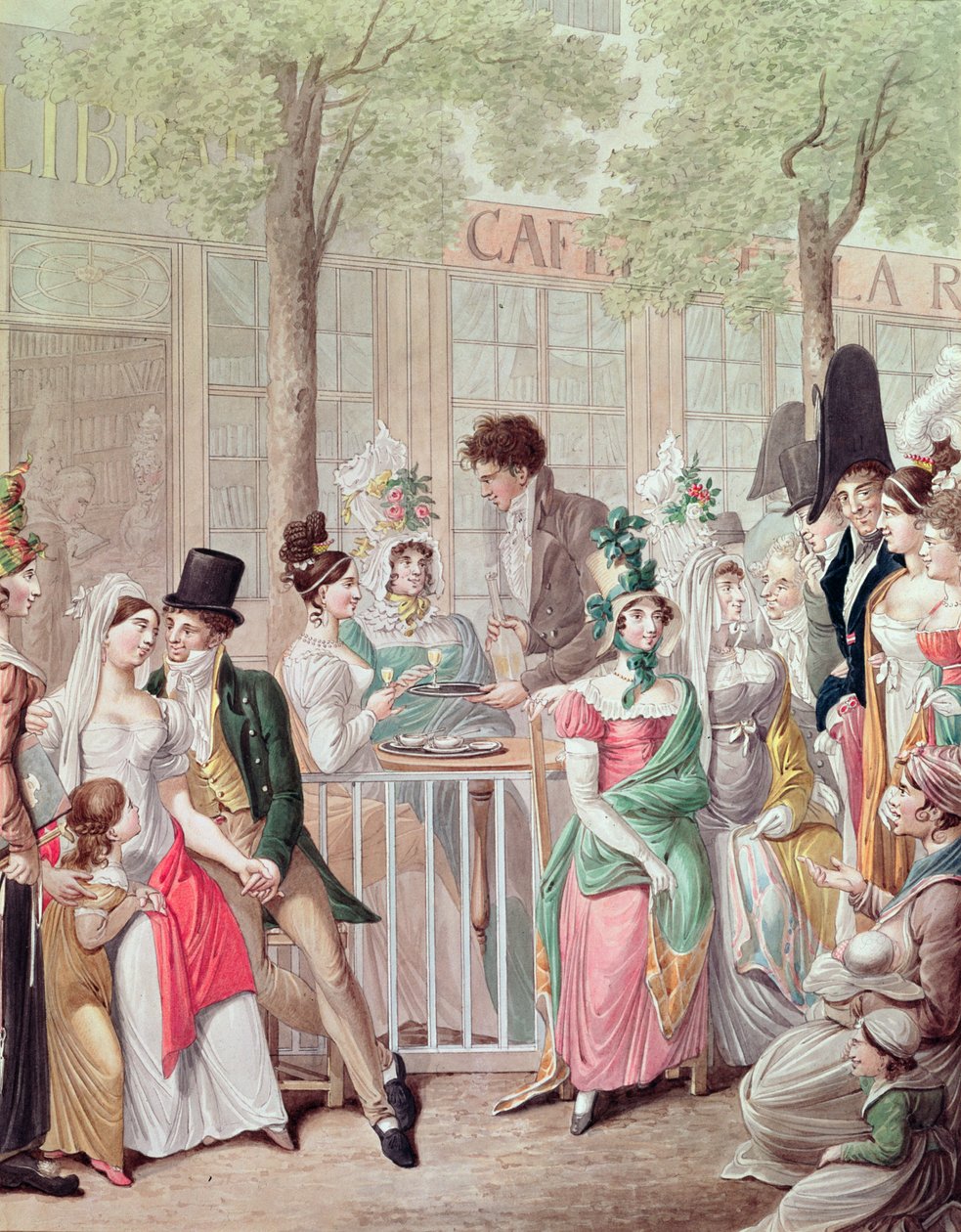 O Terraço do Café de la Rotonde em 1814 de Georg Emanuel Opitz