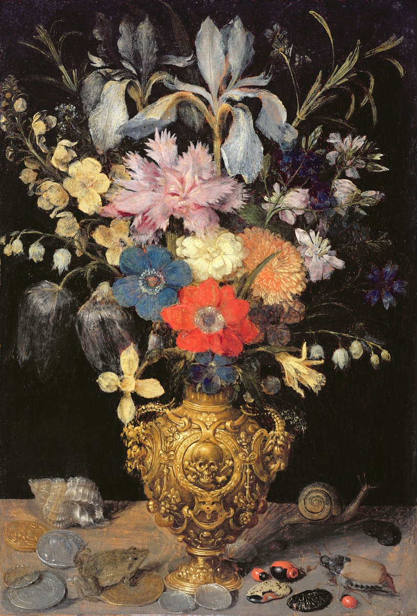 Ainda vida com flores, c.1604 de Georg Flegel
