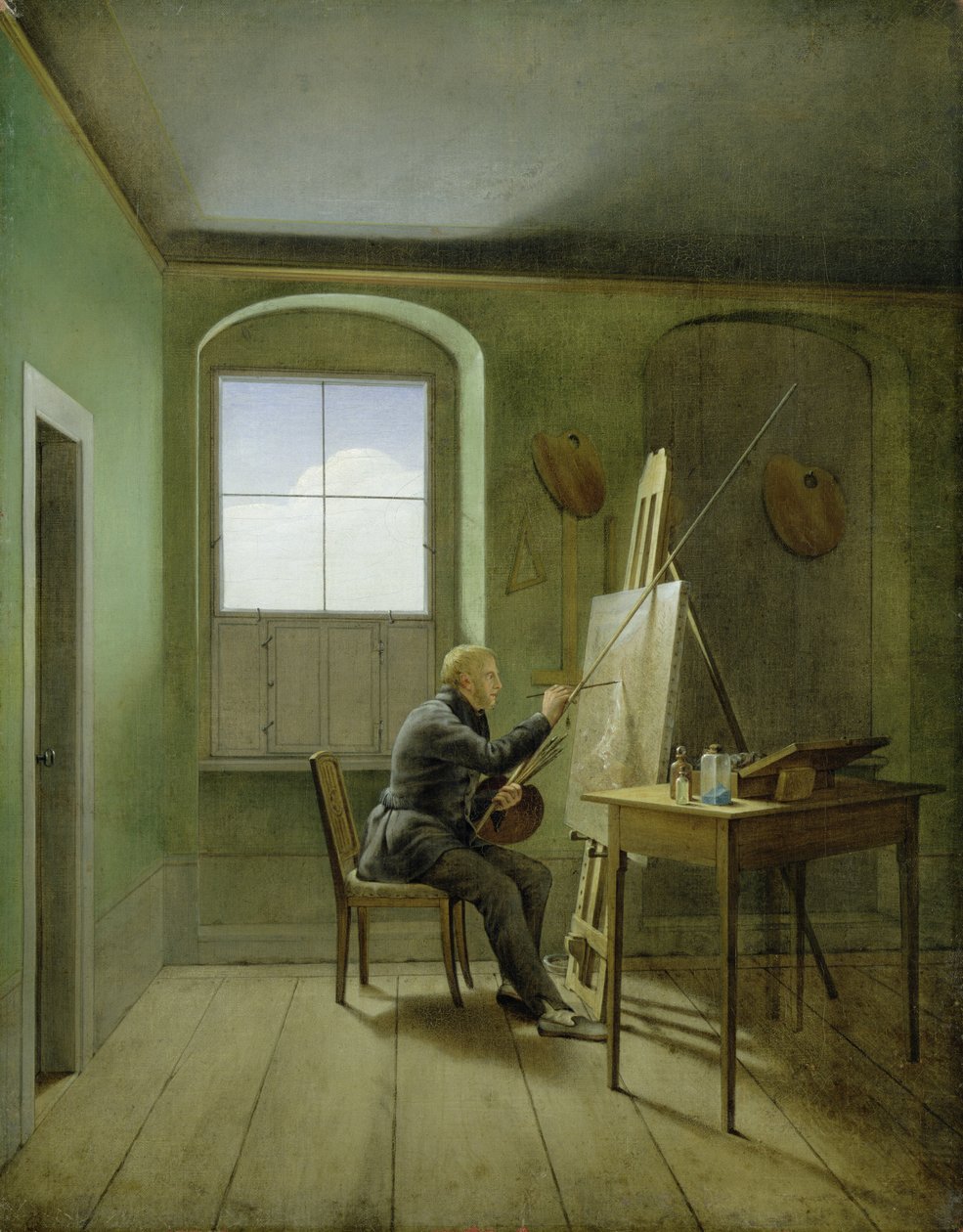Caspar David Friedrich (1774-1840) em seu estúdio, 1811 de Georg Friedrich Kersting
