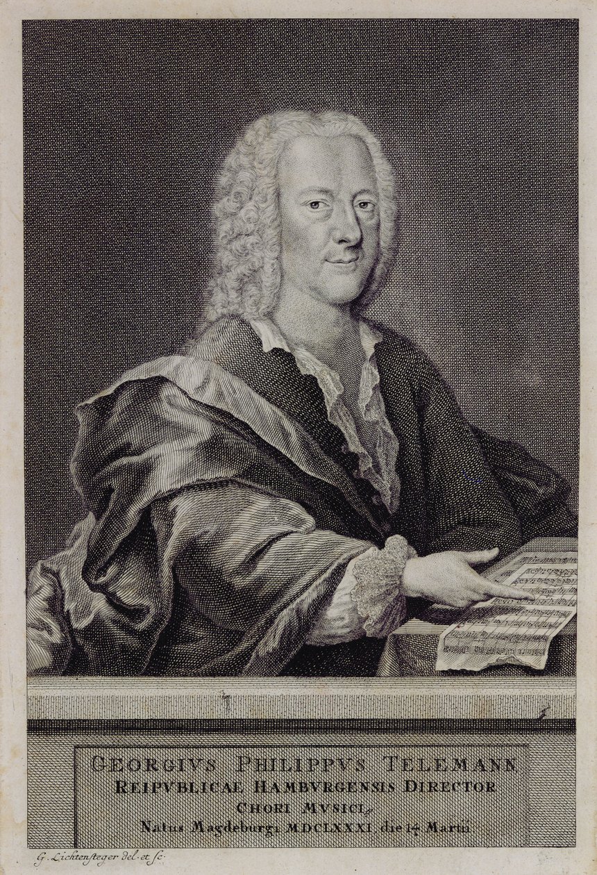 Retrato de Georg Philipp Telemann de Georg Lichtensteger