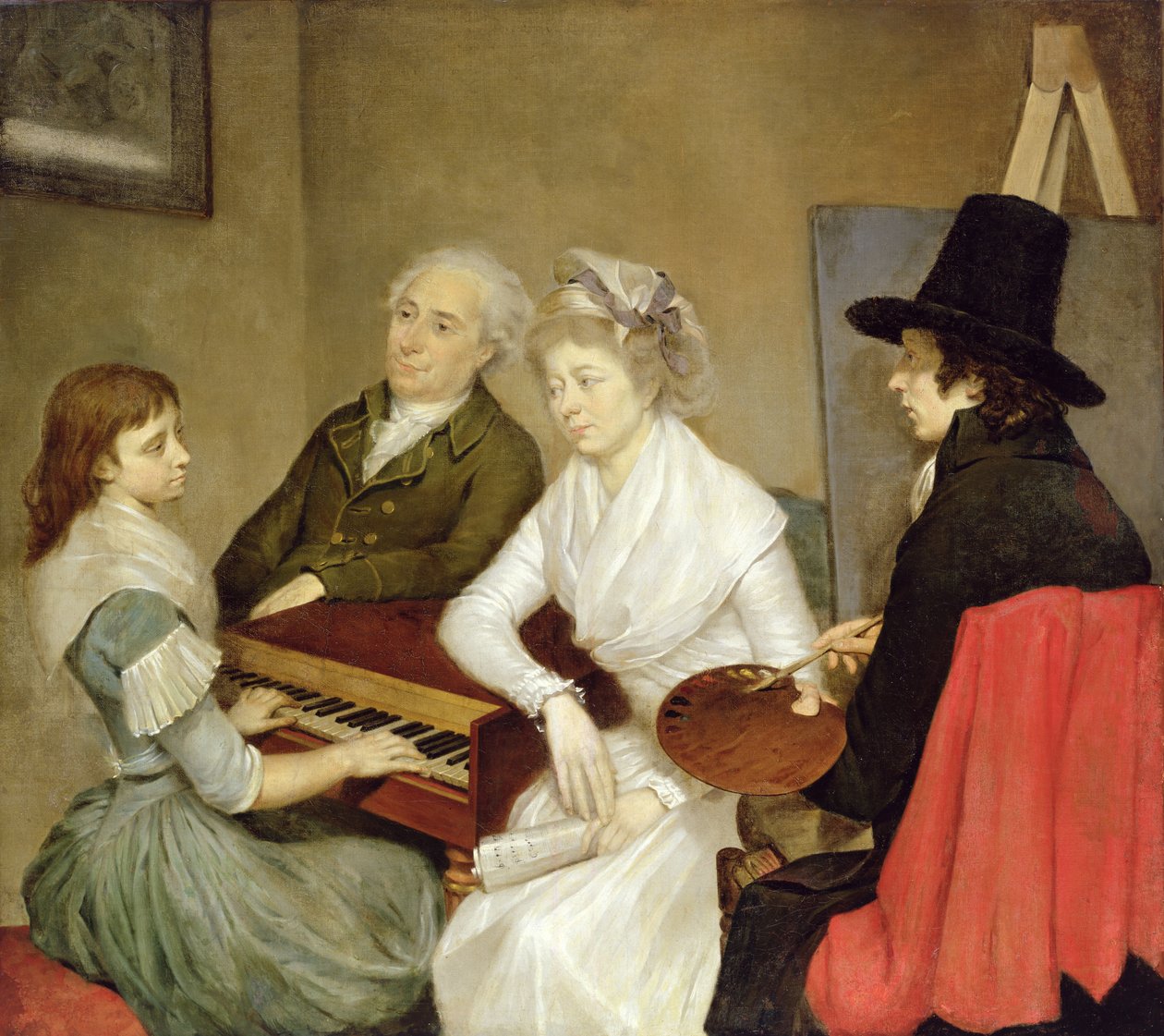 Auto-retrato com a família de Georg Ludwig Eckhardt
