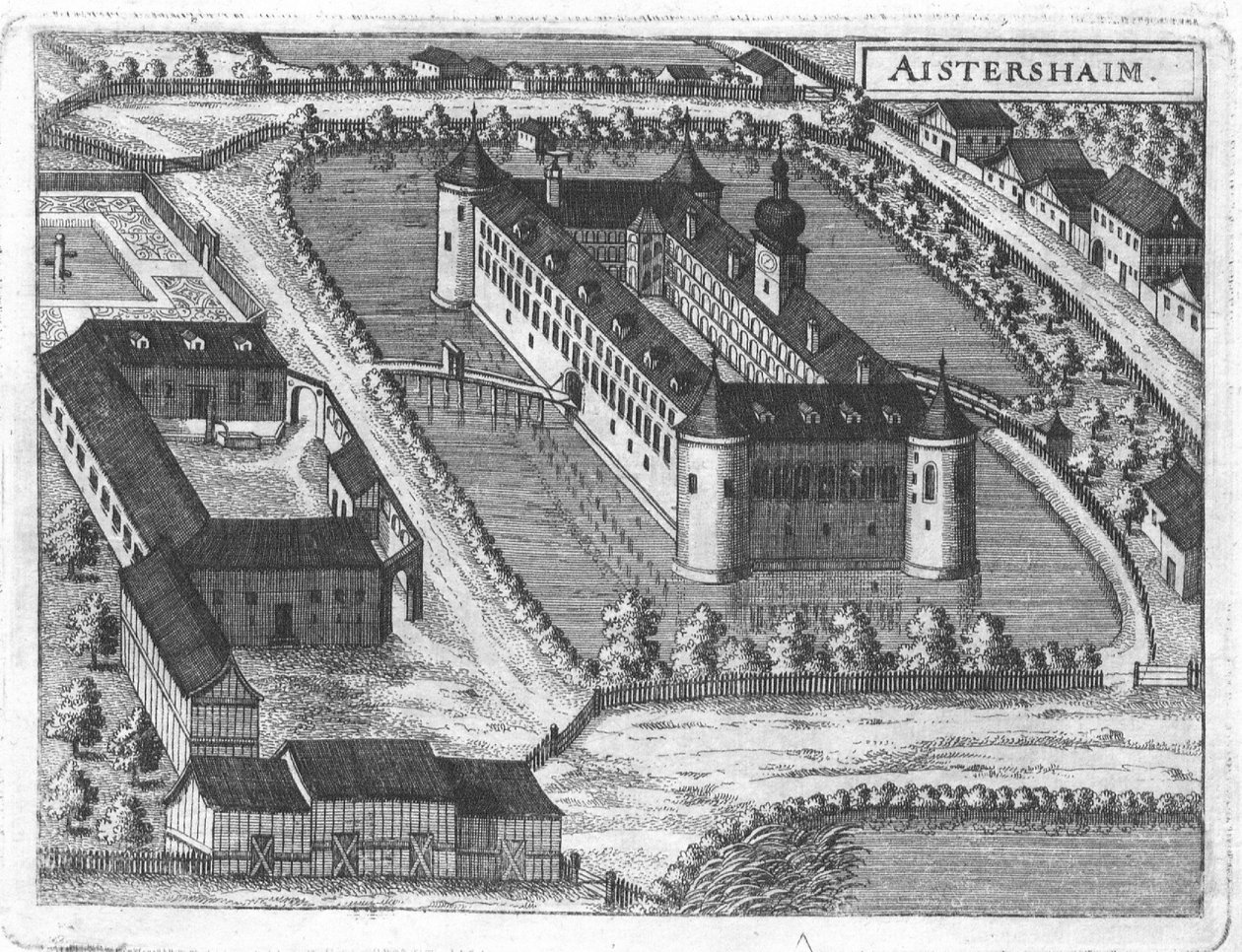 Castelo Aistersheim por volta de 1674 de Georg Matthaus Vischer