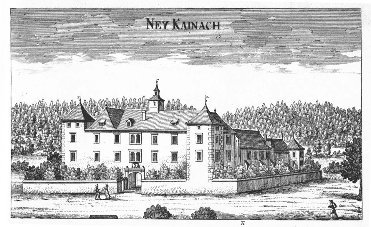 Castelo de Ney Kainach, New Kainach ou Klein Kainach de Georg Matthaus Vischer
