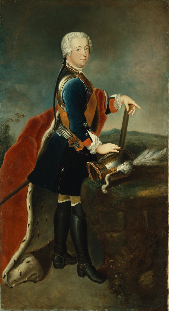 O príncipe herdeiro Frederico II, c.1736 de Georg Wenzeslaus von Knobelsdorff