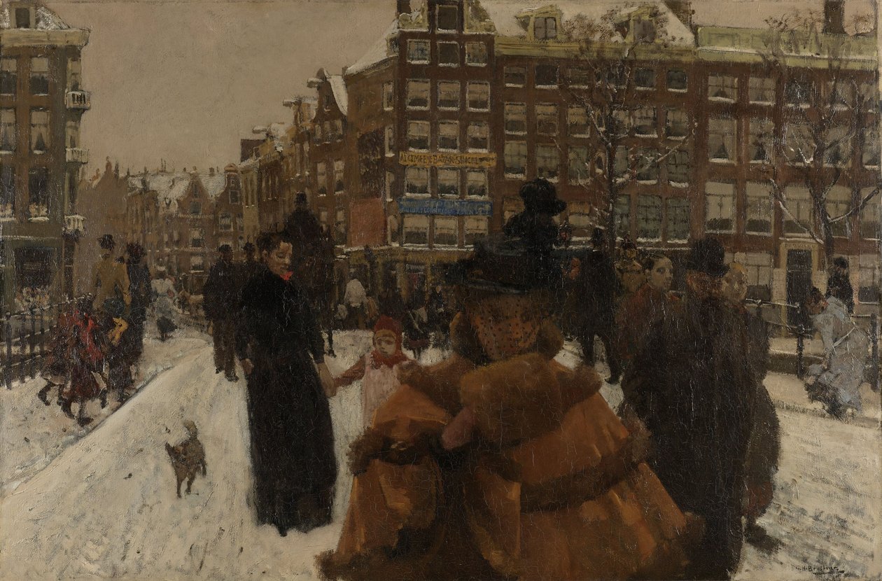 A ponte de Singel no Paleisstraat em Amsterdã, 1896-8 de George Hendrik Breitner