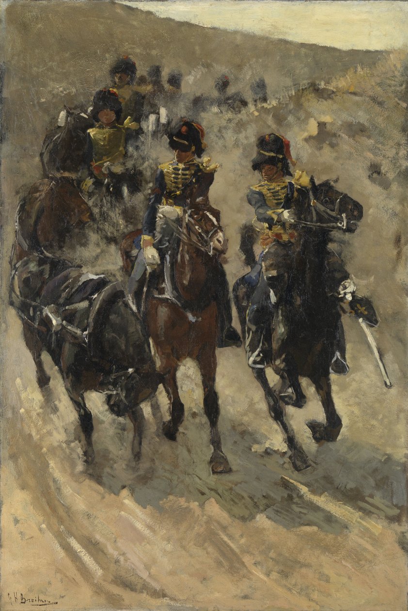 Os cavaleiros amarelos, 1885-86 de George Hendrik Breitner