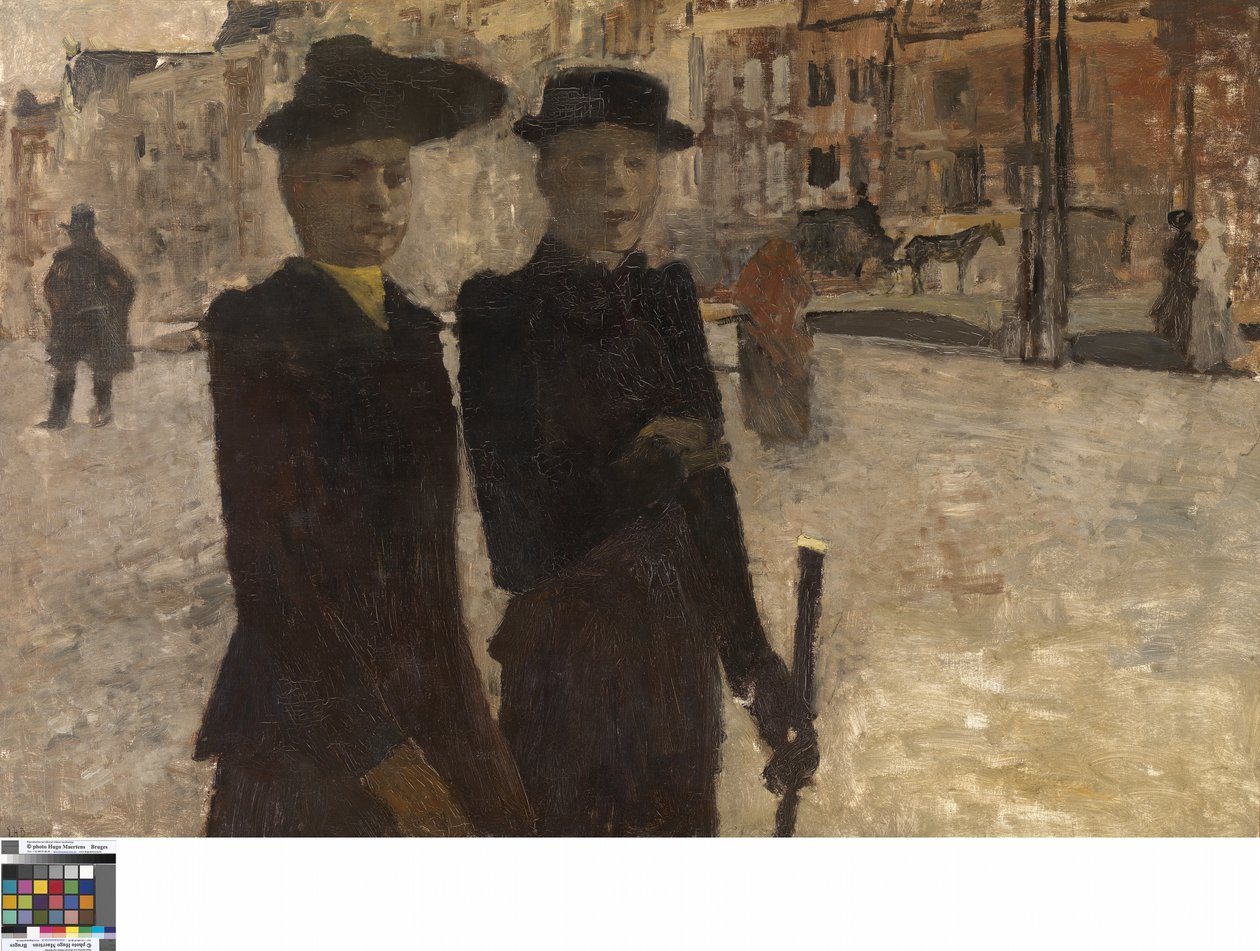 Women on the Rokin (óleo sobre tela) de Georg Hendrik Breitner
