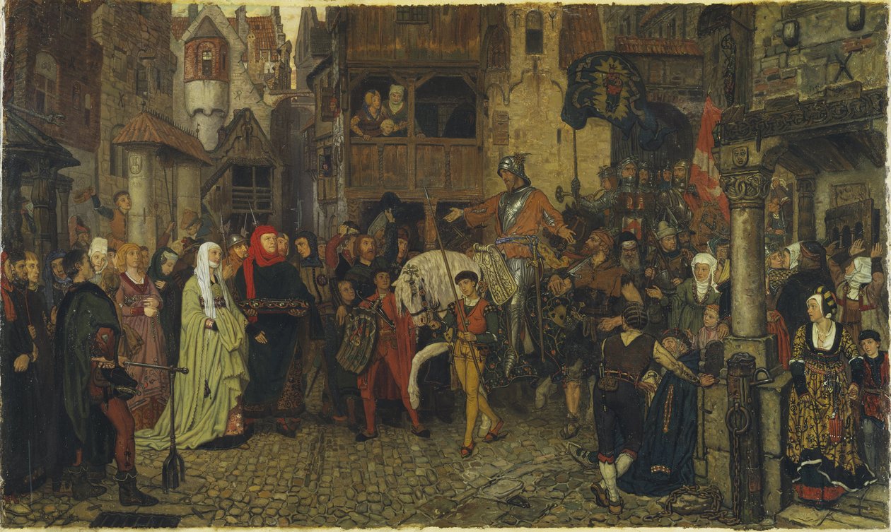 The Entry of Sten Sture the Elder into Stockholm, de Rosen, Georg von (1843-1923). Óleo sobre tela de Georg  Rosen