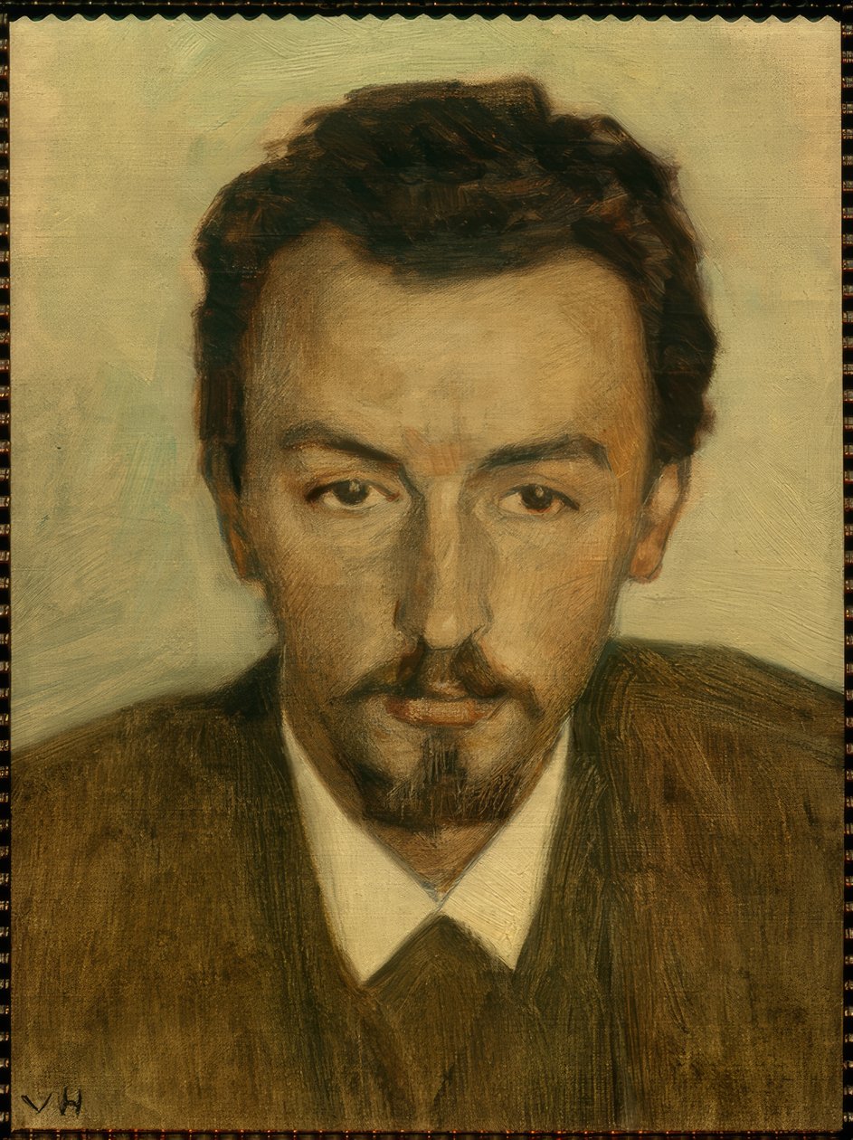 Retrato do pintor Vilhelm Hammershöi de Georg Nicolai Achen