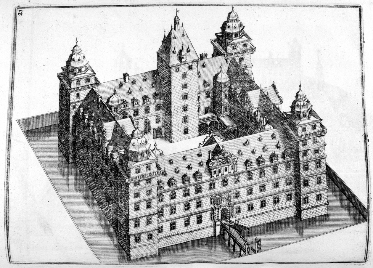 Design do castelo, 1664 de Georg Andreas Bockler