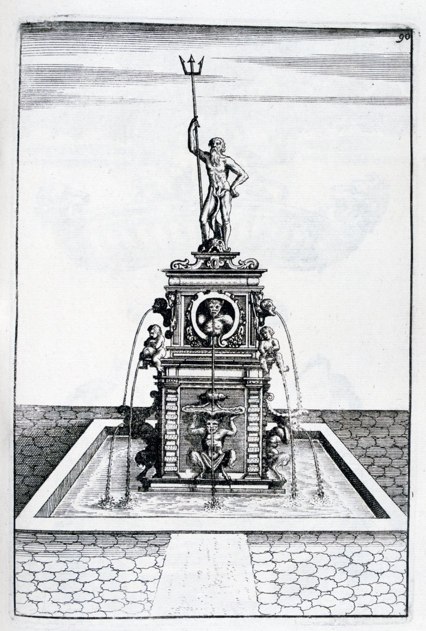 Projeto da fonte, 1664 de Georg Andreas Bockler