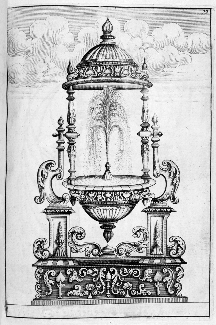 Projeto da fonte, 1664 de Georg Andreas Bockler