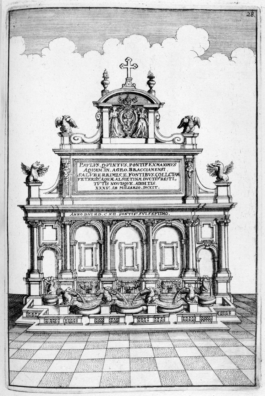 Projeto da fonte, 1664 de Georg Andreas Bockler