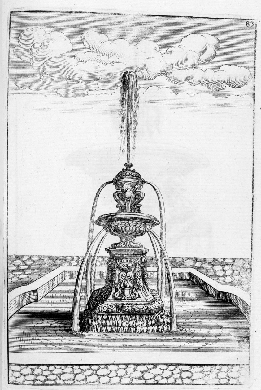 Projeto da fonte, 1664 de Georg Andreas Bockler
