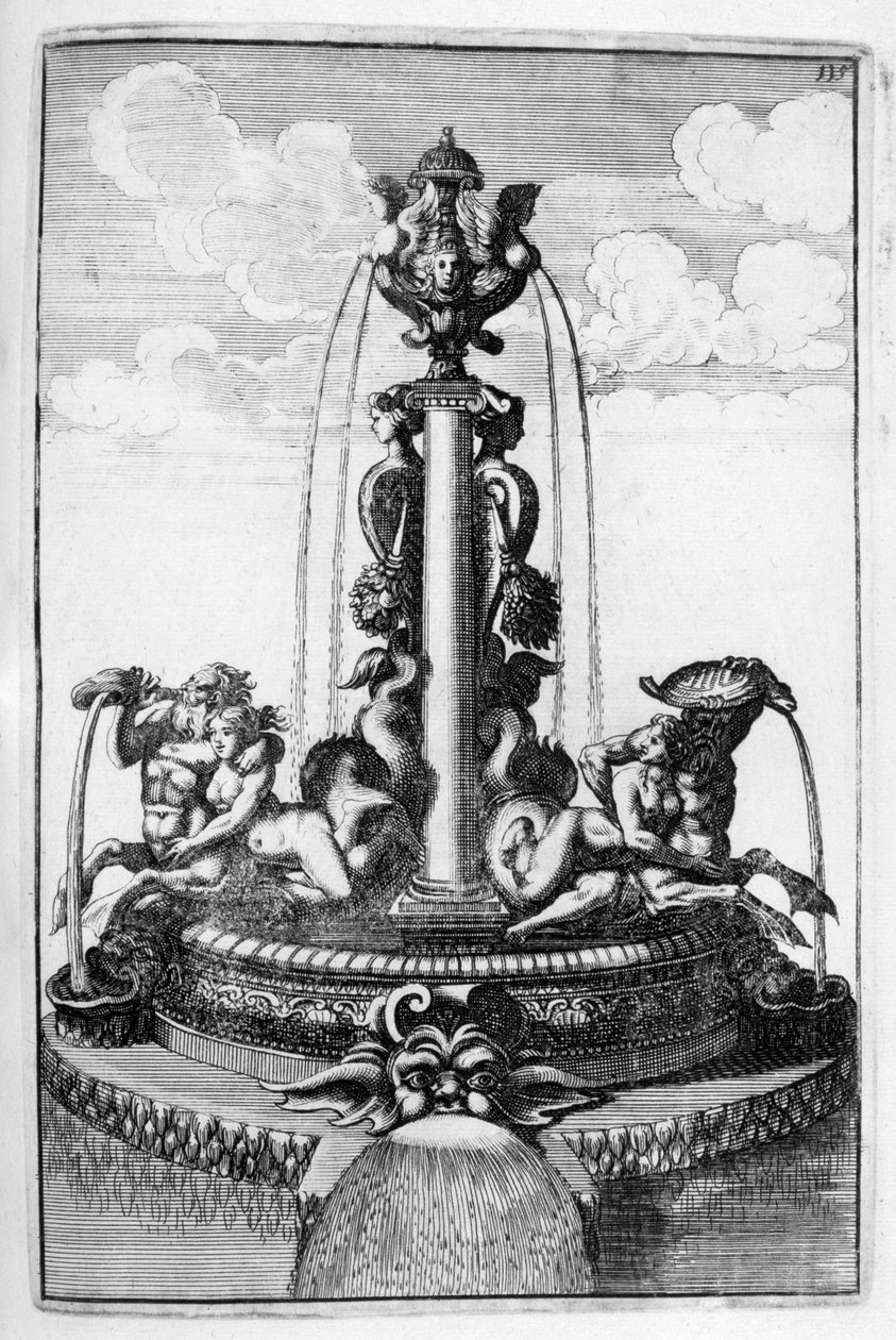 Projeto da fonte, 1664 de Georg Andreas Bockler