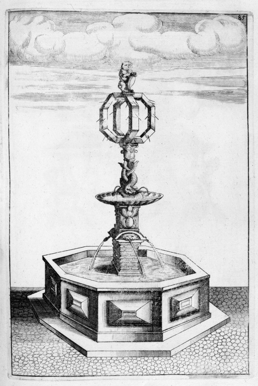Projeto da fonte, 1664 de Georg Andreas Bockler