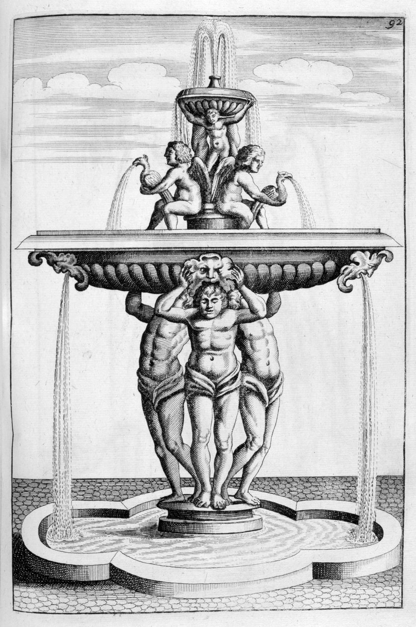 Projeto da fonte, 1664 de Georg Andreas Bockler
