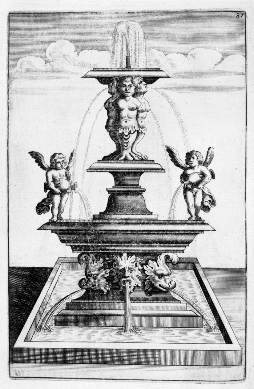Projeto da fonte, 1664 de Georg Andreas Bockler