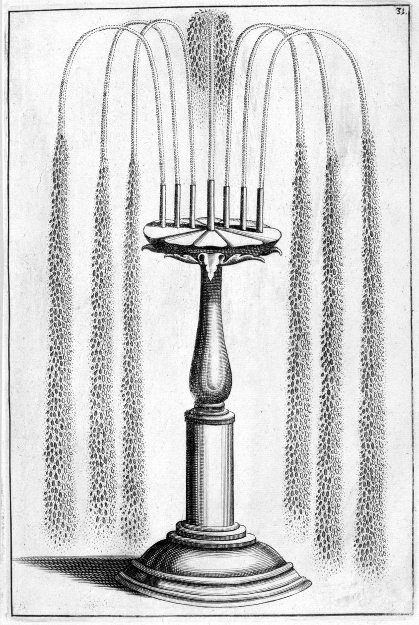 Projeto de fonte ornamental, 1664 de Georg Andreas Bockler