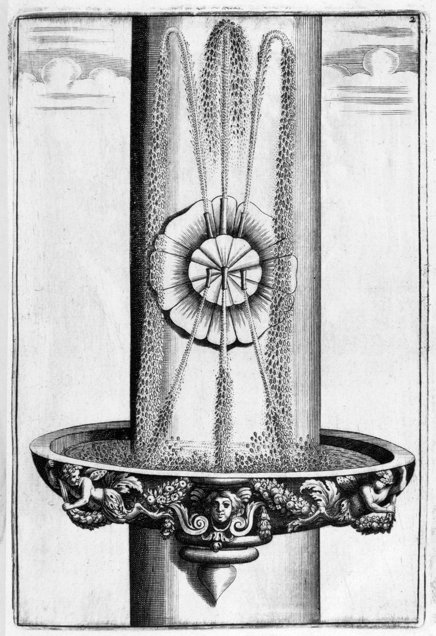 Projeto de fonte ornamental, 1664 de Georg Andreas Bockler