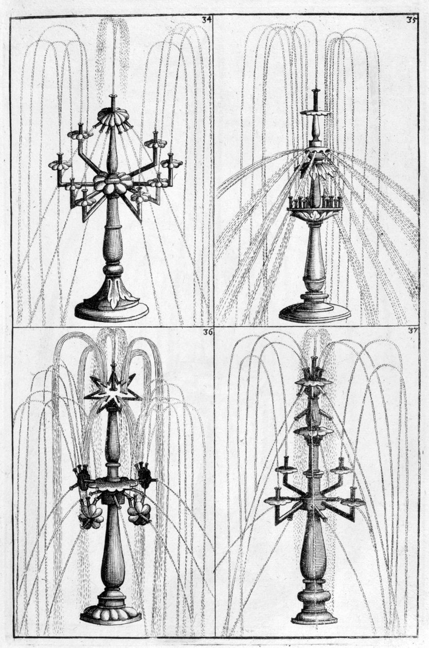 Projeto de fonte ornamental, 1664 de Georg Andreas Bockler